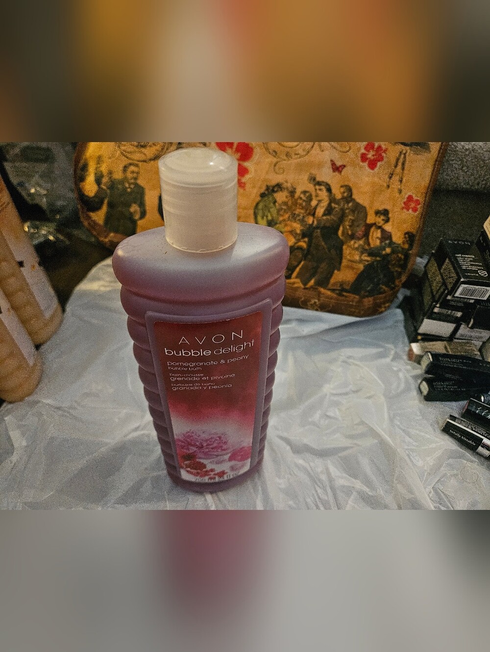 Avon Bubble Delight Pomegranate and Peony Bubble Bath 24oz New Bubble Bath NOS. 